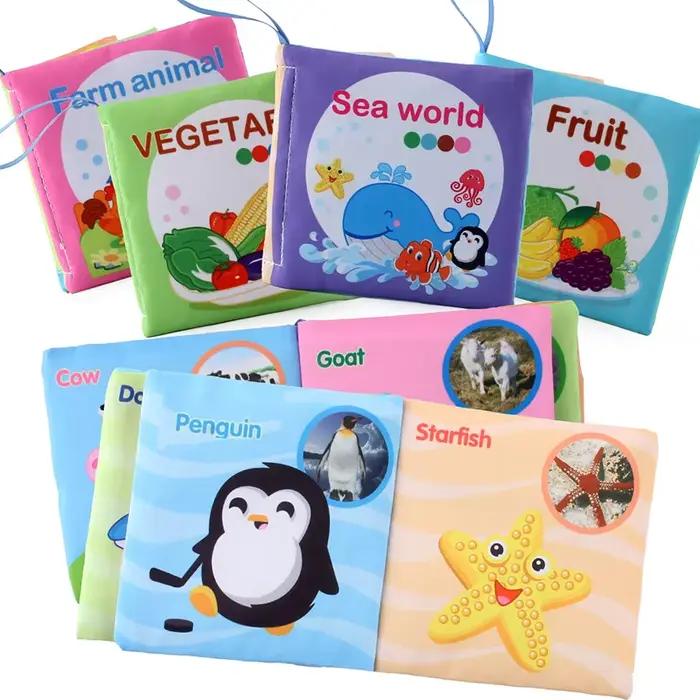 Livre en tissu doux pour nouveau-nés de 0 à 12 mois