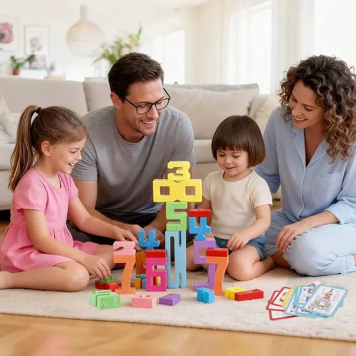 Nouveaux blocs de construction numériques jouets éducatifs pour enfants, jouets de blocs de construction de couleur à grosses particules pour l'éducation précoce des bébés, cadeau