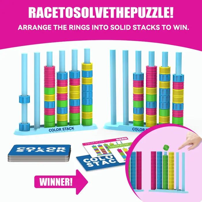 Color Stack Challenge : un jeu de puzzle de correspondance de couleurs rapide pour des soirées amusantes et des défis