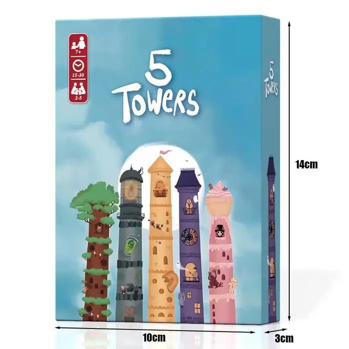 Jeu de société de puzzle d'empilage de tours abstraites 5 Tours
