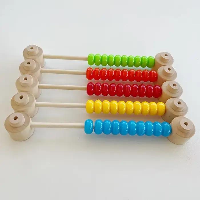 Planche Montessori en bois pour le développement éducatif et créatif, avec accessoires pour le calcul précoce, la construction et le bricolage, thème Animaux et Nature, jouet éducatif pour enfants 3-6 ans et plus