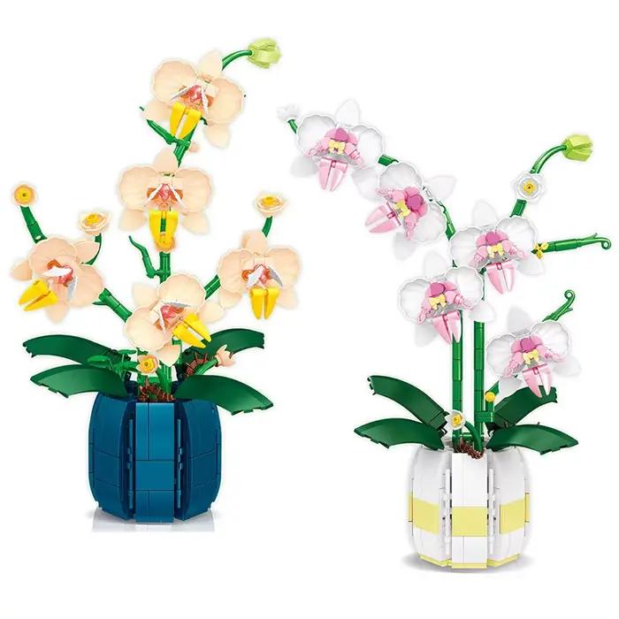 Blocs de construction orchidée fleurs Bouquet