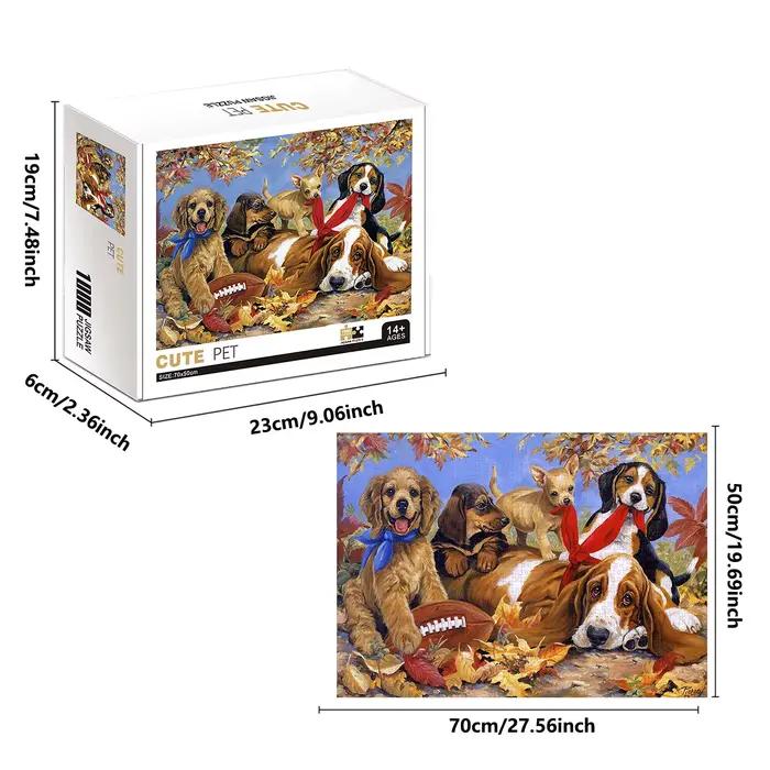 1000 pièces mignon chiot de compagnie Puzzles pour adultes décor à la maison jeux famille amusant sol