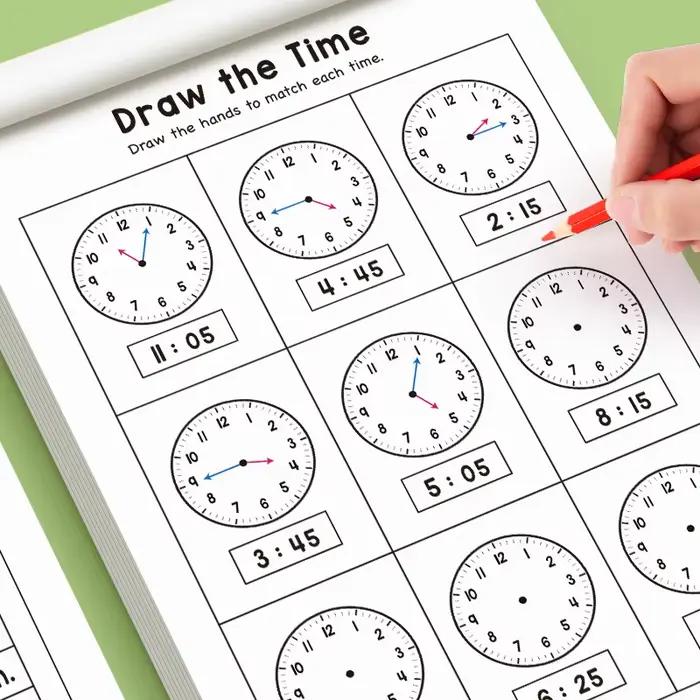 32 pages raconter le temps exercice Cognition jouet livre jeu interactif