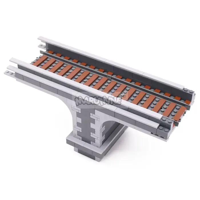 Marumine 566 pièces MOC idée de viaduct Train construire modèle Kit haute vitesse voie ferrée arc pont bricolage blocs de Construction briques ensemble