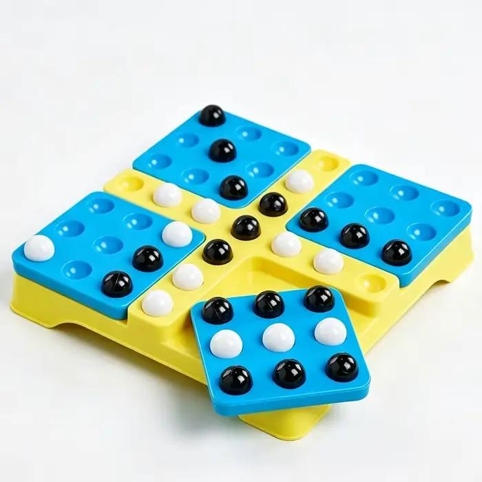 Jeu classique cinq à la suite, échecs noir et blanc, jeux de stratégie pour adultes et familles, divertissement pour les voyages et les fêtes