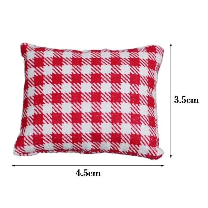 Mini meubles de poupée 1/12, accessoire de décoration en tissu, coussin de canapé, objet miniature pour collection de poupées, cadeau pour anniversaire ou Noël