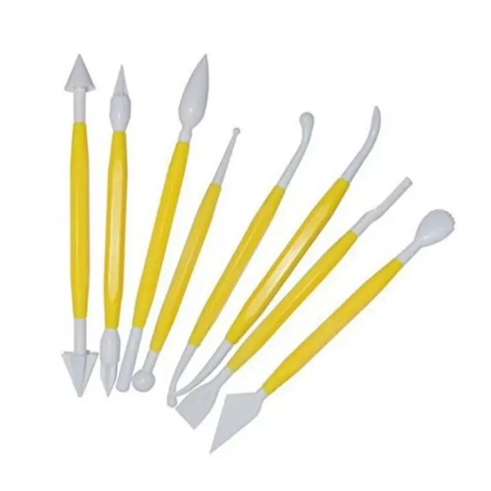 Ensemble de sculpture en argile plastique 8 pièces/ensemble, outils de modélisation en argile polymère, ensemble d'outils de sculpture en forme Poly pour façonner l'argile, jouets de pâte à jouer