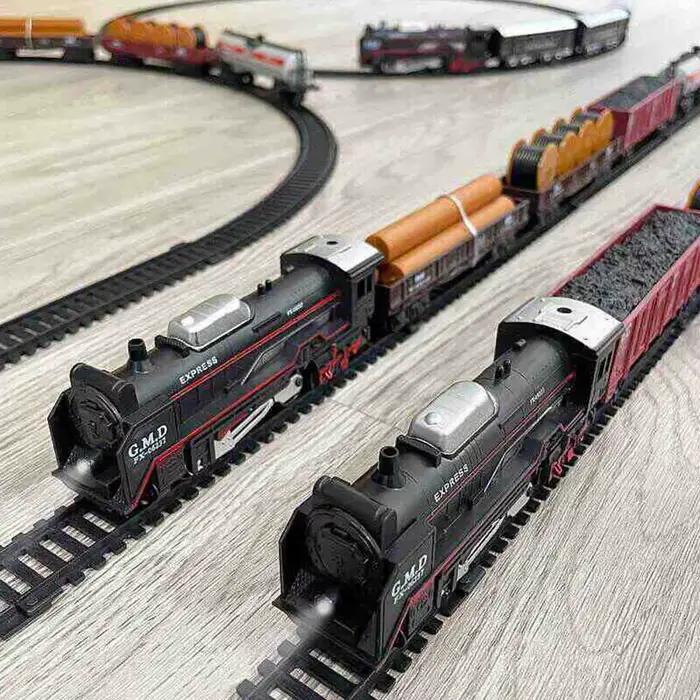 Ensemble de Train de fret électrique classique avec éclairage