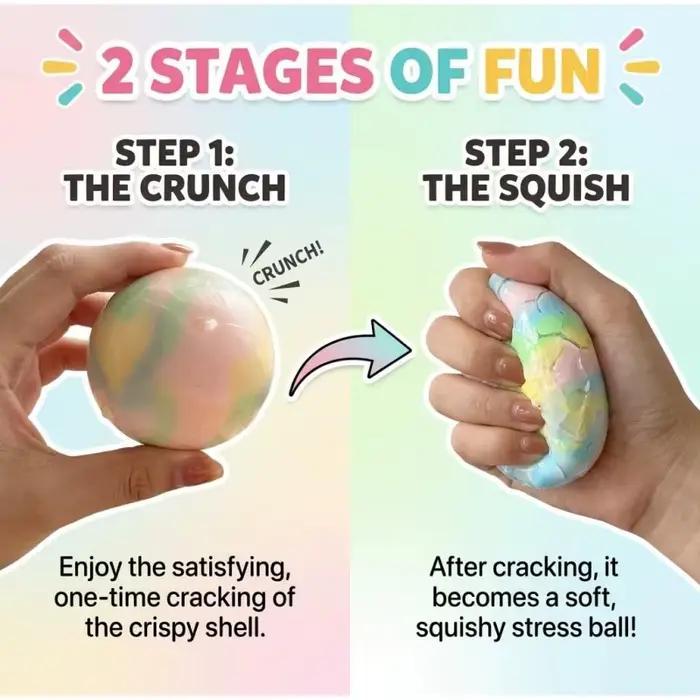 Jouet sensoriel anti-stress en cire craquante et croustillante en forme de chocolat, avec contrôle vocal, balle colorée à presser pour soulager le stress