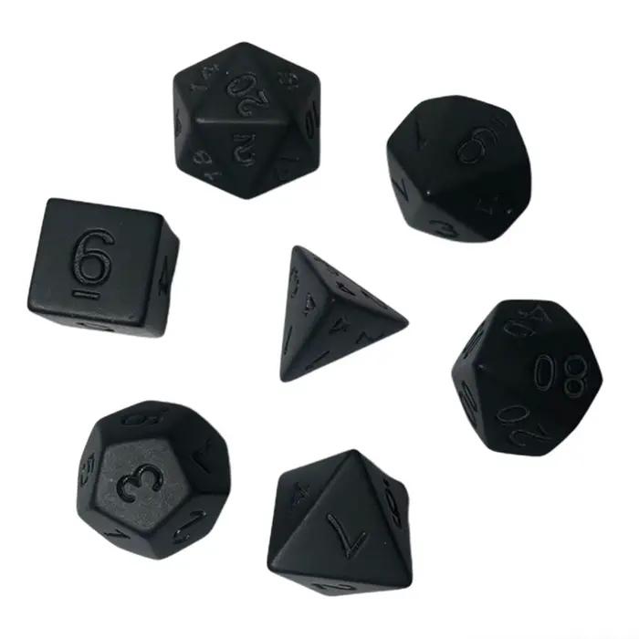 Kit de jeu de rôle familial, jeu de dés numériques de personnalité, ensemble de dés RPG noirs pour jeux de plateau et activités éducatives