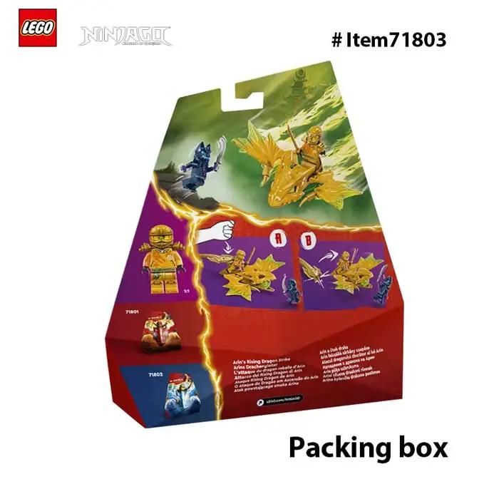 LEGO 71803 NINJAGO Arin's Rising Dragon Strike Toy, ensemble de jeu de figurines d'action Ninja avec figurine Arin, ensemble de jouets de combat Ninja