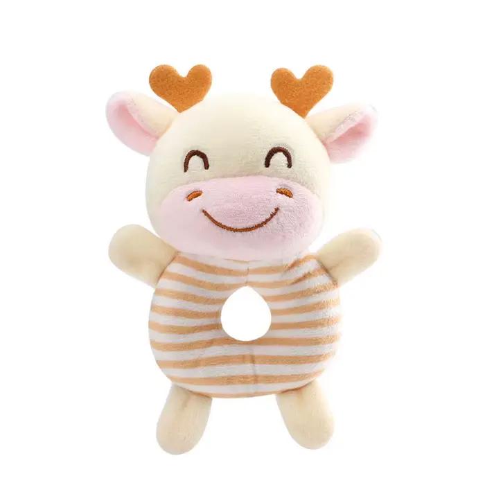 Hochets en peluche rembourrés avec personnages de dessins animés pour bébés de 0 à 24 mois jouets de lit animaux éducatifs occaions spéciales