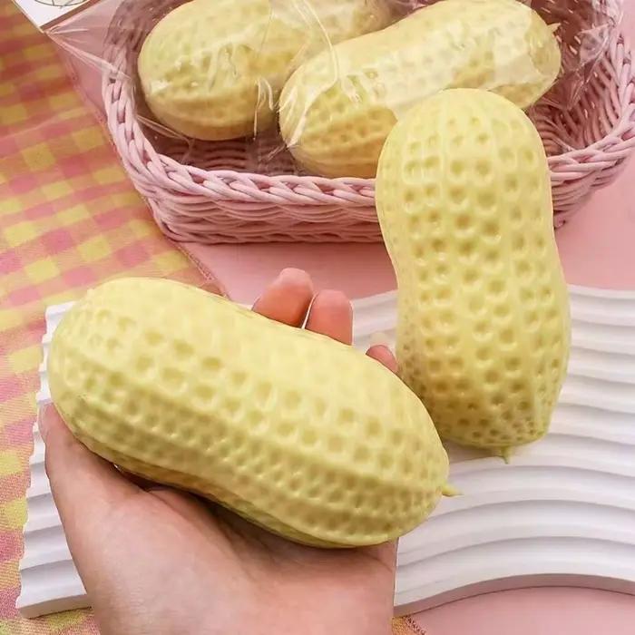 Balle anti-stress en forme d'arachide, jouet à presser, jouet sensoriel doux comme du beurre, jouet anti-stress ASMR pour enfants et adultes
