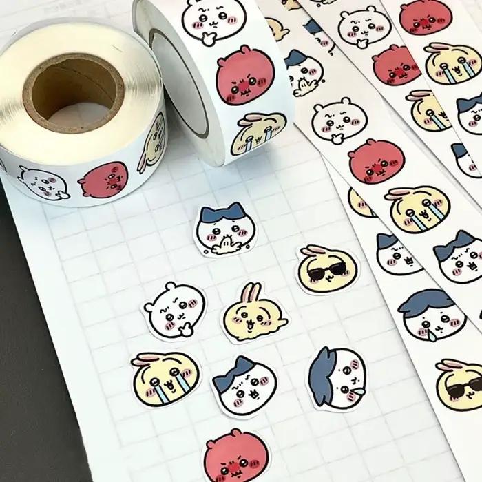 Chiikawa dessin animé rouleau autocollants Hachiware Usagi
