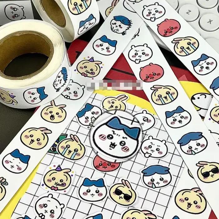 Chiikawa dessin animé rouleau autocollants Hachiware Usagi