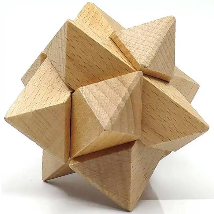 Puzzles 3D en bois formes géométriques challenge intellectuel pour adultes et adolescents cadeau éducatif occasions familiales