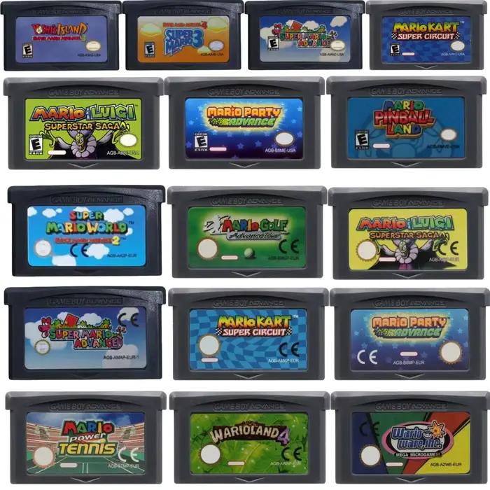 Cartouche de jeu GBA série Super Advance Kart Party Luigi Wario Yoshi's Island SP DS Lite Jeu vidéo rétro classique