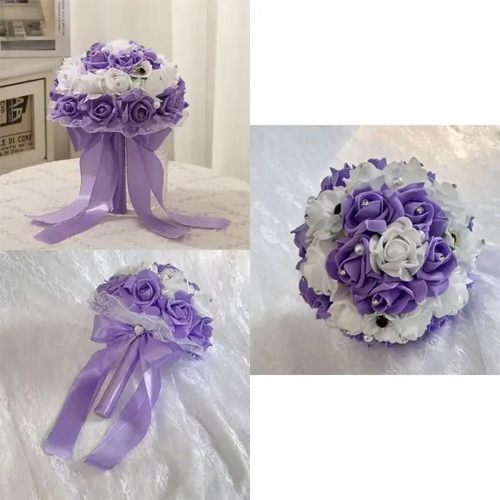 Bouquet de mariée élégant, design floral romantique, parfait pour divers thèmes de mariage, essentiel pour votre journée spéciale!