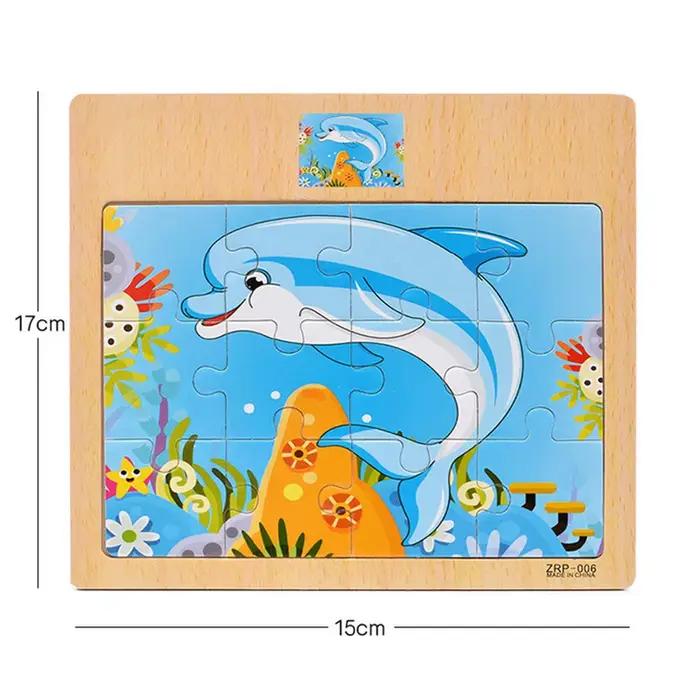 Offre spéciale 12/9 pièces Puzzles en bois enfants bébé