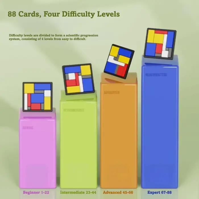 Cubes d'intelligence géométriques colorés pour l'entraînement à la pensée logique et le développement cognitif en ABS