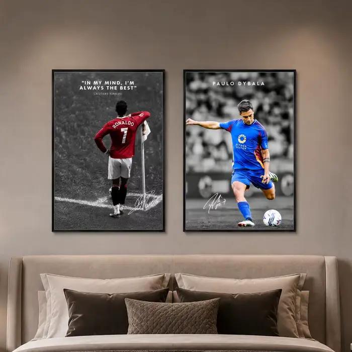 Affiche de portrait de joueur de football, haute définition, imperméable, écologique, ne se décolore pas, pour la cuisine, la salle de bain, la décoration murale de la chambre à coucher