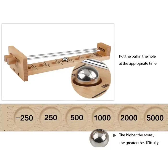 Jeu de tirer la lune en bois gris clair pour enfants et adultes occasionnelles compétitions familiales extérieures et intérieures