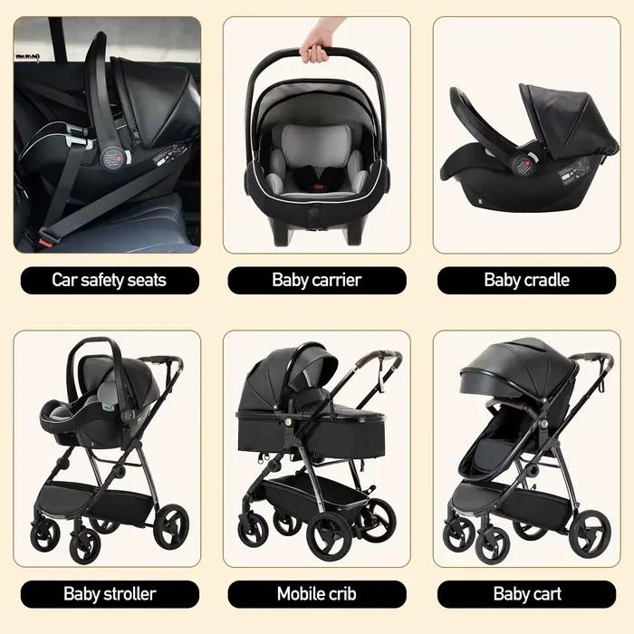 3 en 1 landau poussette Portable luxueux voyage