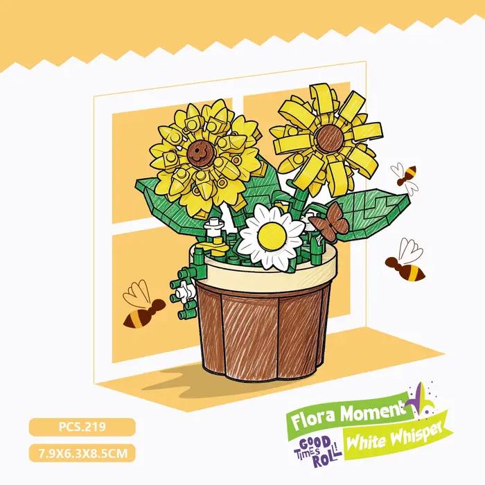 Ensemble de jouets de construction en forme de fleurs