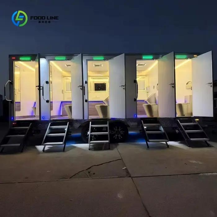 Toilettes mobiles préfabriquées, sanitaires commerciaux pour chantiers de construction, événements en plein air, installation facile, vente, personnalisables