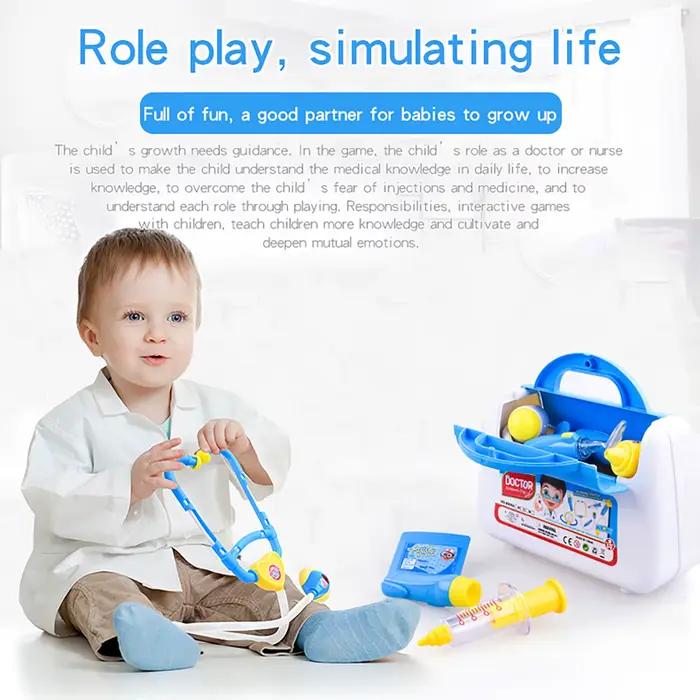 Coffret de 16 pièces pour enfants avec boîte à médicaments sonore et lumineuse