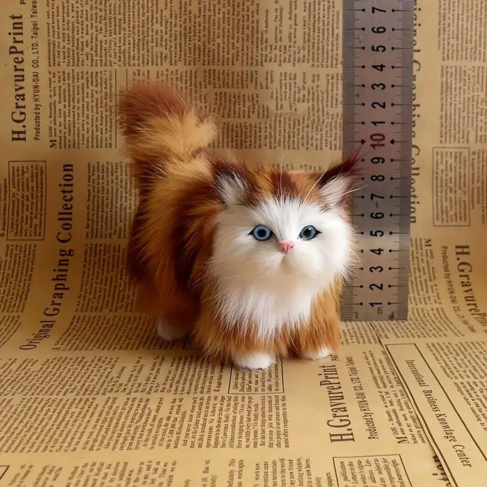 Jouet en peluche chat réaliste - Animal