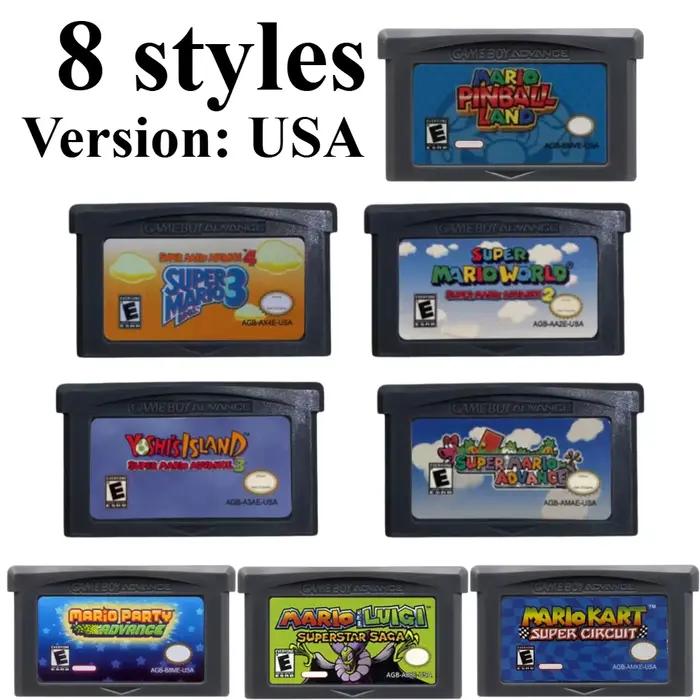 Cartouche de jeu GBA série Super Advance Kart Party Luigi Wario Yoshi's Island SP DS Lite Jeu vidéo rétro classique