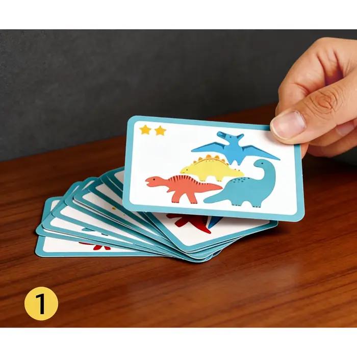 Jeu d'empilage de dinosaures en bois - Un défi amusant et éducatif pour stimuler l'équilibre