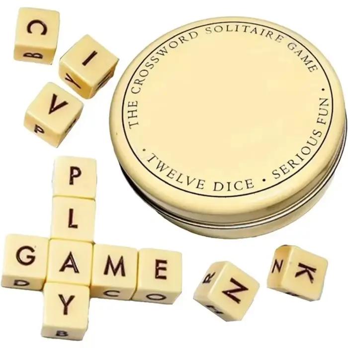 Nouveau jeu de combinaison de mots amusant, jeu de mots croisés, jeu d'orthographe portable, planche de caractères en acrylique gravée avec précision