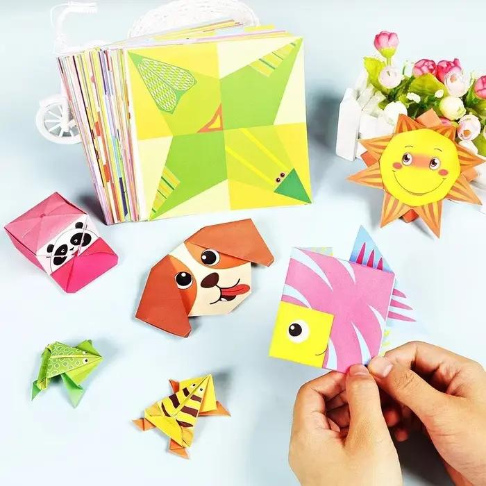 54 Pages Montessori jouets bricolage enfants artisanat jouet 3D dessin animé Animal Origami