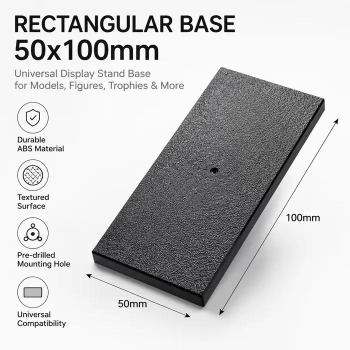 Socles rectangulaires pour jeux de société, 50x100mm