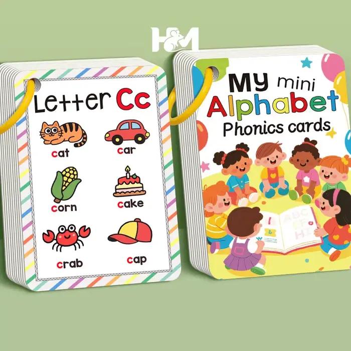 156 cartes d'apprentissage A-Z avec images, 27 cartes de mots anglais, jeux éducatifs cognitifs