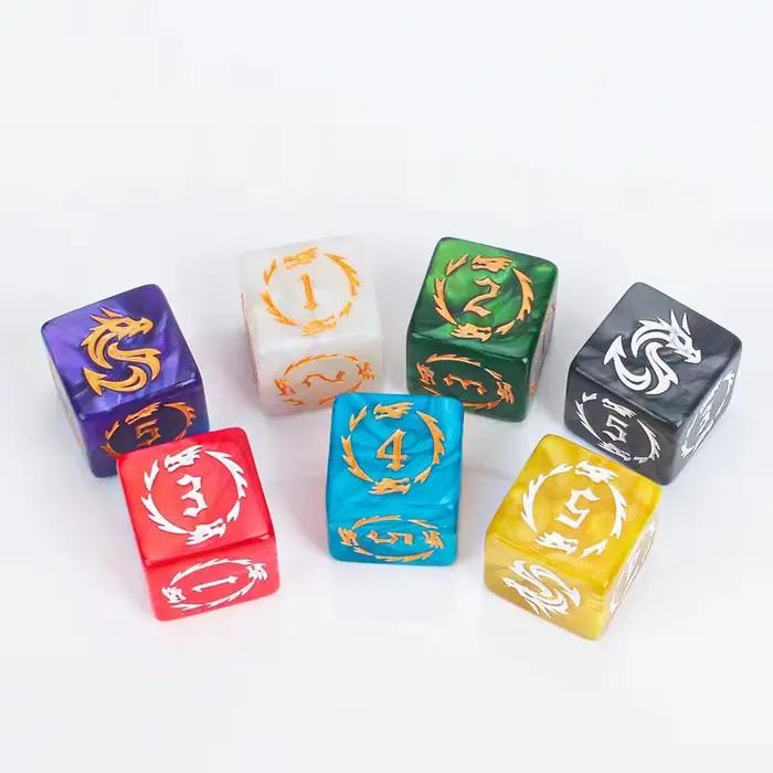 Ensemble de 7 pièces Dragon Element dés multi-aspects accessoires de jeux de société pour adultes et enfants fantaisie jeux de plateau et de rôle occassions spéciales