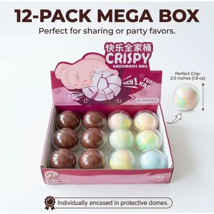 Jouet sensoriel anti-stress en cire craquante et croustillante en forme de chocolat, avec contrôle vocal, balle colorée à presser pour soulager le stress