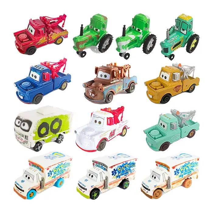 Pixar Cars 3 2 Voitures miniatures en métal Lightning McQueen Jackson Mr. Destruction Harvester Bulldozer 1:55 Jouets pour enfants Voitures Cadeaux