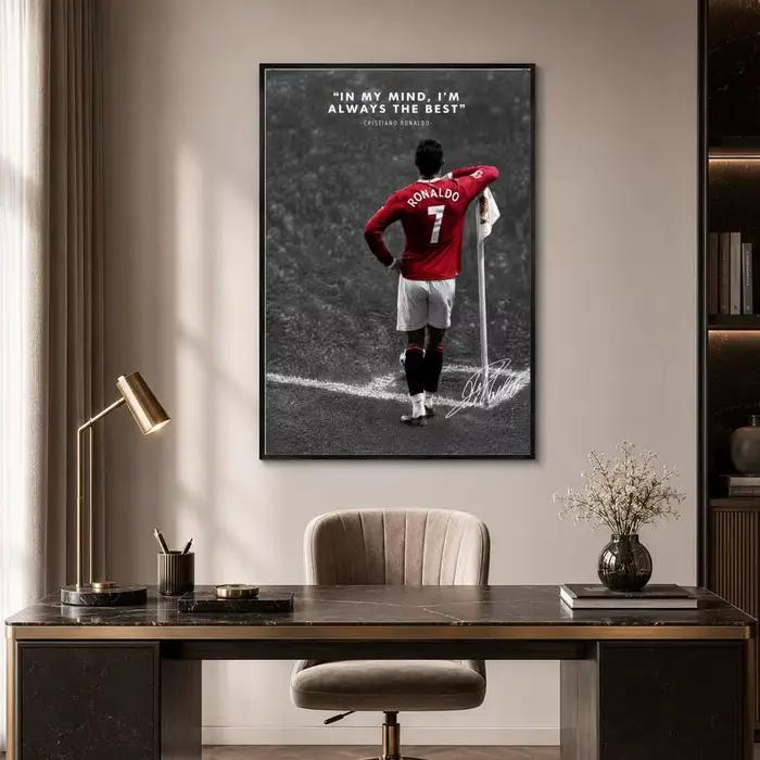 Affiche de portrait de joueur de football, haute définition, imperméable, écologique, ne se décolore pas, pour la cuisine, la salle de bain, la décoration murale de la chambre à coucher