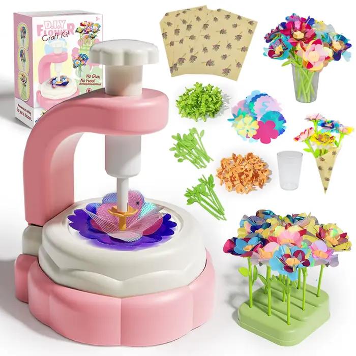 Bouquets de fleurs en tissu, jouets, Kits artisanaux de bricolage, jouets pour enfants, marché de fleurs faites à la main, jouet pour filles, cadeau de noël et d'anniversaire