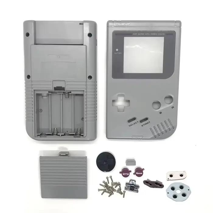 Kit de remplacement complet de la coque pour console Game Boy DMG IPS Ready Classic avec boutons et jeu de tampons conducteurs en caoutchouc