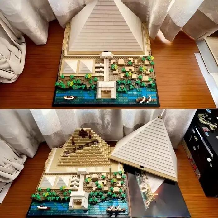 Nouvel ensemble de construction de la Grande Pyramide de Gizeh de 1476 pièces