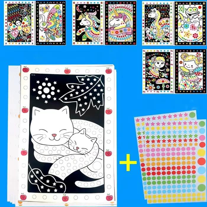 Autocollants de points de Puzzle amusants pour enfants