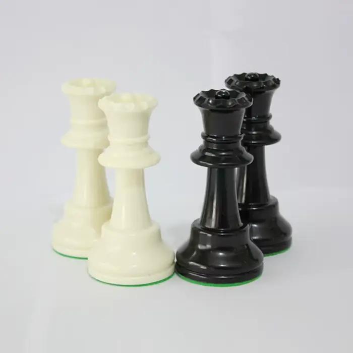 Jeu d'échecs Standard International, compétition King 97mm(3.82 pouces) grand jeu d'échecs en plastique avec échiquier 4 arrière