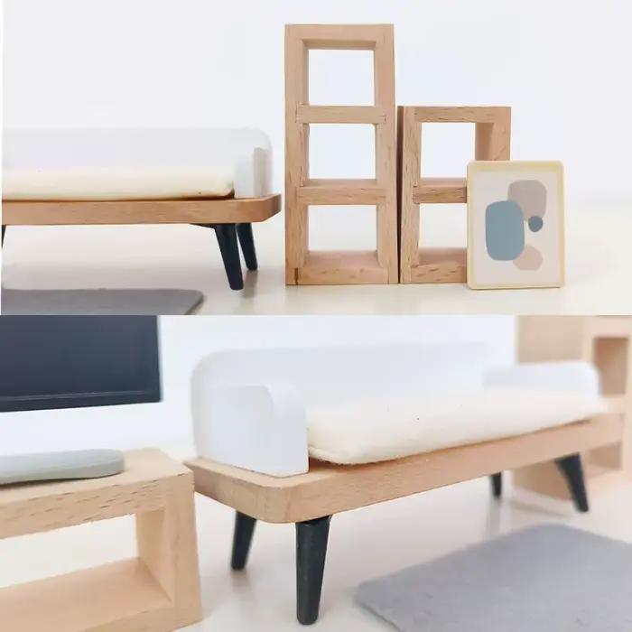Maison de poupée de villa de style nordique pour enfants