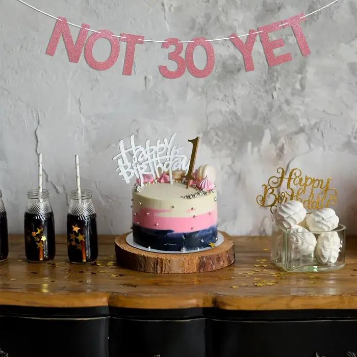 Bannière pas 30 mais – Dernier année dans mes années 20, Twenty Fucking Nine, joie à 29 ans, décorations amusantes pour fête de 29e anniversaire, or rose