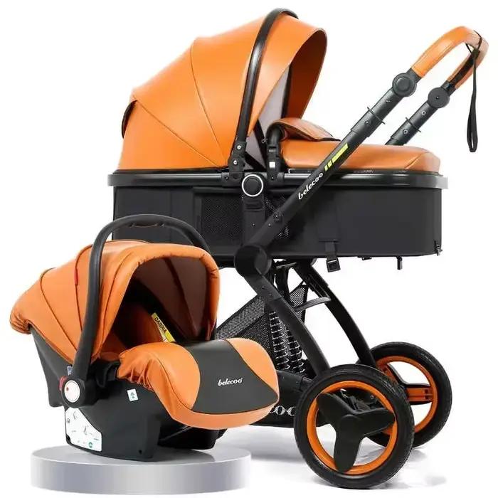 Poussette bébé 3 en 1 avec siège auto